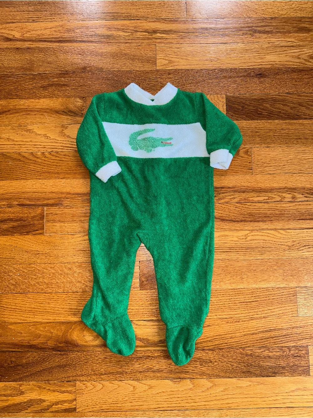 Vintage 70s 80s Izod Lacoste Bodysuit One Piece Baby, Cute (12 to 18 Pounds)